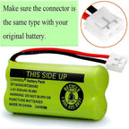 2.4v BT184342 BT284342 BT18433 BT28433 BT183348 BT283348 BT-1011 Replacement Battery Compatible with Phone CS6209 CS6219 CS6229 DS6151 89-1330-01-00 CPH-515D(3-Pack)