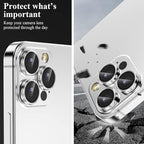 YWXTW Designed for iPhone 14 Pro Max Camera Lens Protector, for iPhone 14 Pro Camera Lens Protector, Individual Metal Anti Scratch HD Clear Case Friendly Tempered Glass Camera Cover, 1 Set (Silver)