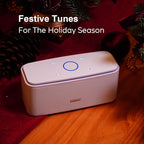 DOSS SoundBox Touch Wireless Bluetooth Speaker with 12W HD Sound and Bass, IPX5 Water-Resistant, 20H Playtime, Handsfree, Portable for Office, Home, Outdoor, Travel-White