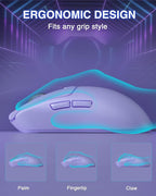 AULA SC580X Wireless Gaming Mouse, Tri-Mode 2.4G/BT5.0/USB-C Gaming Mice with 12000 DPI, 6 Programmable Buttons, Rechargeable Computer Mouse for Laptop/PC/Mac/Tablet