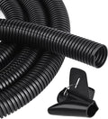 CrocSee 25ft - 1/2 inch Flame Retardant Split Wire Loom Tubing with Installation Tool - Flexible Wire Covers Cord Protectors - Black