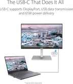 ASUS ProArt Display 27" Monitor PA278CV - WQHD (2560 x 1440), IPS, 100% sRGB, 100% Rec. 709, ΔE < 2, Calman Verified, USB Hub, USB-C, DisplayPort Daisy-chaining, HDMI, Eye Care, Height Adjustable