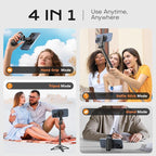 Mini Magnetic Selfie Stick,360° Rotation Carbon Fiber Cell Phone Tripod for MagSafe,Portable Magnet Selfie Stick with Remote Control,Extendable Small Travel Tripod Phone Stand for MagSafe Smartphones