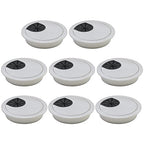 Desk Grommet 2-3/8" (60 mm), Desk Cord Hole Cover, Cable Grommet ABS Plastic, Desk Hole Grommet for Office and Home Table Cable, Detachable Cable Cord Organizer (Silver Sand 8 Pcs)