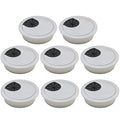 Desk Grommet 2" (50 mm), Desk Cord Hole Cover, Cable Grommet ABS Plastic, Desk Hole Grommet for Office and Home Table Cable, Detachable Cable Cord Organizer (Silver Sand 8 Pcs)
