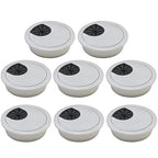 Desk Grommet 2" (50 mm), Desk Cord Hole Cover, Cable Grommet ABS Plastic, Desk Hole Grommet for Office and Home Table Cable, Detachable Cable Cord Organizer (Silver Sand 8 Pcs)