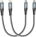 ohbox 1FT USB-C to Lightning Cable 2Pack, MFi Certified Type C iPhone Charger Cord, Fast Charging, Compatible with iPhone 14/13/12/11 Pro Max/XR/XS/X/8 Plus/SE/iPad