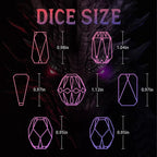 Metal Dice Set D and D for Dungeons and Dragon, Metal Polyhedral DND Dice with Cardboard Box Unique Cool RPG Dice for Role Playing Tabletop Games Gifts (Black Red)