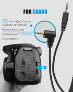 Wireless Timer Shutter Release Compatible with Canon Cameras, AODELAN Intervalometer Remote Control for R6 R 60D 70D 80D 600D M6 T6i; Replaces Canon RS-60E3, Fujifilm RR-100 and Olympus RM-CB2
