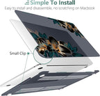 MEEgoodo Case for MacBook Pro 13 inch, Laptop Hard Shell with Keyboard & Camera Cover, Golden Lilies