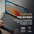 Kuzy Premium Keyboard Cover Cloth with Screen Imprint Protection - Lint Free Microfiber Cleaning Cloth - Computer Screen Cleaner Compatible with MacBook Pro Air 13" and MacBook Pro 14", 1 pk