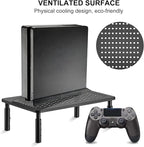 suptek Computer Monitor Stand Riser,Monitor Riser for Laptop, Printer, Notebook and All Flat Screen TV Display with Vented Platform,3 Height Adjustable Laptop Riser,1 Pack,Black(MST003)