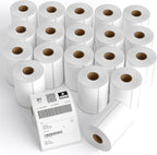 20 Rolls 4" x 6" Direct Thermal Printer Label, 250 Labels/Roll, Total 5000 Thermal Shipping Labels, Strong Adhesive, Commercial Grade, Perforated, Compatible with Most Thermal Printers (NOT for DYMO)