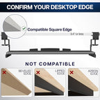VIVO Large Height Adjustable Under Desk Keyboard Tray, C-clamp Mount System, 27(33 Including Clamps) x 11 inch Slide-Out Platform Computer Drawer for Typing, Black, MOUNT-KB05HB