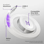 Statik MagStack Watch Charger USB C Cable, Charging Station Compatible with Apple Watch Charger Fast Charging, Clutter-Free Magnetic Charging Dock for SmartWatch, 3FT