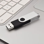 JUANWE 4GB USB Flash Drive 100 Packs, 2.0 Bulk Thumb Drives USB Stick with 360° Swivel Shell, Mutipack Jump Drives Memoria USB for Data Storage/Files Backup/Data Transfer on PC/Tablet/Mac - Black