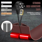 Floor Cord Cover Cavity 0.8"x0.37" Self Adhesive Cord Hider, 10FT Low Profile Cable Management, Extension Strip Protector for Wires, Prevent Cable Trips for Offices, Gyms, Exhibitions（Coffee）