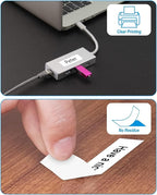 Weemay 1/2" Label Maker Refills Compatible for Brother Tze Tz Tape 12mm 0.47 Laminated White, for Ptouch Label Maker Machine Cube PTD210 PTP701BT PTD220 PTH110 PTH110BP PTH111 PTP750W PTD600, 10 Pack