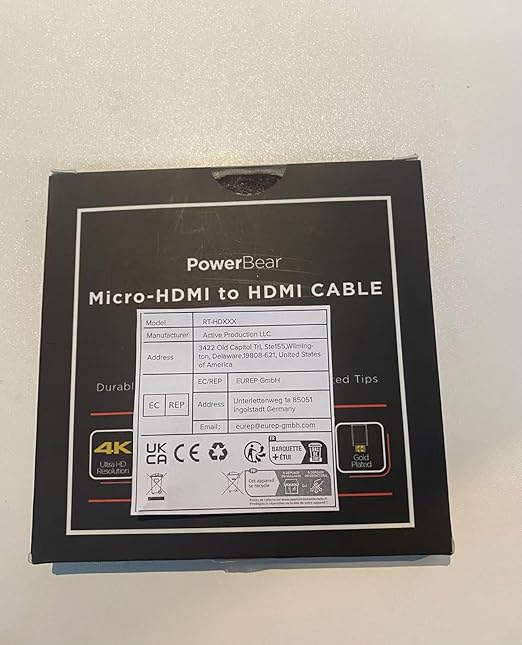 PowerBear 4K HDMI Cable 6 ft [2 Pack] High Speed, Braided Nylon & Gold Connectors, 4K @ 60Hz, Ultra HD, 2K, 1080P, ARC & CL3 Rated | for Laptop, Monitor, PS5, PS4, Xbox One, Fire TV, Apple TV & More…