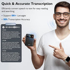 AI Voice Recorder with Transcribe Summarize: Note Voice Recorder with APP Control, 30H Continuous Recording, 64GB Memory Support 100+ Languages, AI Recorder for Calls, Lectures, Meetings