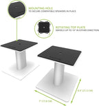 Kanto SP6HD Desktop Speaker Stands for Medium/Large Bookshelf Speakers & Mid-Size/Full-Size 4”-7” Studio Monitors | 6" Tall | White | Pair