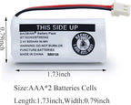 BT162342/BT262342 Cordless Phone Batteries BT183342/BT283342 BT166342/BT266342 CS6114 CS6419 CS6719 EL52300 CL80111 2.4V 600mah Ni-Mh (3 Pack)