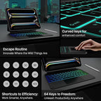 typecase Edge Keyboard Case for iPad Pro 11-inch (M4) 2024,Magic Keyboard with 11 Colors Backlight for iPad Pro 11,Keyboard Case with Pencil Holder,Multi-Touch Trackpad, Easy-Set Magnetic Stand,Black
