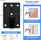 suptek Large Dual Side Clamping Bookshelf Speaker Wall Mounting Bracket for Large Surrounding Sound Speakers, Hold up to 66lbs Black SPM201XL
