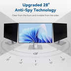 [2-Pack] 19 Inch Computer Privacy Screen Filter for 5:4 Widescreen Monitor, IPROKKO Removable 19inch Anti Blue Light Glare Privacy Shield, Anti Spy Security Protector for Hp Dell Asus Acer Samsung