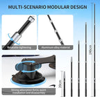 Suction Car Mount for Insta360 x5/X4/X3/X2/GO 3/ONE/GoPro Max-59 Lockable Anti-Fall Selfie Stick with 5 Suction Cups, 3-Person Car Camera Mount for 360° Action Vlog Cameras, DSLR (Indoor & Outdoor)