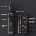 KAIWEETS Network Cable Tester, RJ45 RJ11 Wire Tracer Line Finder, Tone Generator and Probe Kit, Cable Tracer Ethernet LAN Network Cat5 Cat6 for Cable Collation, Telephone Line Test