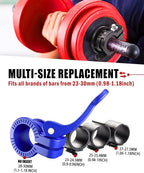 Narrow Barbell Clips 2.5cm Width for Olympic Bars, 0.9-1.18inch Adjustable Weight Clamps, Quick Release Locking Collars for Weightlifting