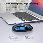 TECKNET Wireless Mouse for Laptop, Silent Mouse Quiet Click, Computer Mice Wireless, 6 Adjustable 4000 DPI Computer Mice - Blue