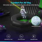 FC200 Wireless Gaming Headset for PS5, PS4-2.4GHz USB Foldable Headphones with Mic - 3D Stereo Bluetooth Headset with 50Hrs Battery Life, for Switch, PC, Mac, Mobile