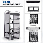 GeeekPi 12U Server Cabinet, 10 inch Server Rack for Network, Servers, Audio, and Video Equipment, DeskPi RackMate T2 Rackmount, 10.23 inch Depth