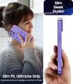 Magnetic for iPhone 15 Case [Compatible with MagSafe][Built-in Camera Lens Protector] Slim Soft Silicone Bumper Shockproof Metallic Shine Phone Case (Purple)
