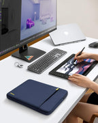tomtoc 360 Protective Laptop Sleeve for 14-inch MacBook Pro M4/M3/M2/M1 Pro/Max A3112 A3401 A3185 A2992 A2918 A2779 2024-2021, Water-Resistant Case Bag with Accessory Pocket for 13.8 Surface Laptop 7
