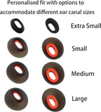 Replacement Silicone Ear Tips for JBL Tune Flex Wireless Earbuds, 8 Pairs (XS/S/M/L, Black)