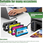 952XL High Yield Ink Cartridges Combo Pack Replacement for HP 952XL 952 Ink Cartridge Work with OfficeJet Pro 8710 7740 8720 8715 8210 8703 OfficeJet 8702 Printers (Black Cyan Magenta Yellow 4-Pack)