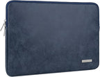 RAINYEAR 13 Inch Laptop Sleeve PU Suede Leather Case Water Resistant Cover Carrying Bag Compatible with 13.3" MacBook Air/Pro A3113 A3240 A2338 A2681 A2337 A2159 A2179 A2251 A2289(Deep Blue)