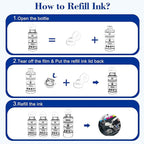 Pristar 8 Pack 32XL 31 Ink Compatible with HP 31 32XL Ink Bottle Set Replacement with HP Smart Tank 6001 5101 651 5000 7301 7001 7602 5102 Plus 551 455 457 450 (165 ML 32XL Black, 100 ML 31 CMY