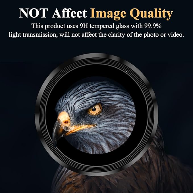 YWXTW Camera Lens Protector for Samsung Galaxy S24 / S23 / S23 Plus, [NOT for S24 Plus] 9H Tempered Glass Metal Individual Ring Camera Screen Protector for S24 Accessories (Black)