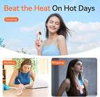 3-in-1 Portable Handheld Turbo Fan-100 Speeds, 15000 RPM, 10Hrs Cooling, LED Display, 90° Rotation, USB Rechargeable Battery Powered, Mini Foldable Hand Held Personal Fan for Women Men (Pink)