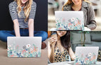 CISSOOK for MacBook Air 13.6 Inch Case 2022 2023 2024 2025 Release Model A2681 A3113 A3240, Matte Frosted Hard Shell Cover with Keyboard Cover for MacBook Air 13.6 M2 M3 M4 - Wildflowers