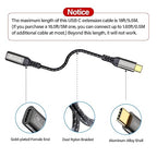 usb c extension cable short(0.8ft/0.25M),240W PD Fast Charging 20 Gbps USB 3.2 Gen 2 Data 4K ,usb c cable for usb male and female, Compatible with laptop, docking station, cell phone cord extension