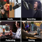 Pop Filter for Microphone - Sponge Layered Pop Wind Screen with Enhanced Flexible 360° Gooseneck