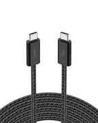 Belkin USB C to USB C Cable, 9.9ft, 60W - Type C Charger, iPhone Charger Cord, Soft, Braided, Flexible for iPhone 16, Galaxy S25, Pixel 9, Airpods, iPad Pro, Tablet & More, Travel Essentials - Black