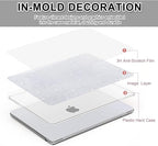 B BELK Compatible with MacBook Air 13 inch Case 2025 2024 2023 2022 M4 M3 M2 A3240 A3113 A2681, Plastic Hard Shell+Keyboard Cover+Screen Protector for MacBook Air 13.6 inch Case, Shiny Colorful Clear