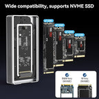 ANYOYO 40Gbps M.2 NVMe SSD Enclosure with Cooling Fan for M1 M2 Pro/Max,M.2 NVMe Enclosure Compatible with Thunderbolt 3/4/5/USB4/3.2/3.1 Support M/B+M Key Size 2230/2242/2260/2280 up to 2700 MB/s