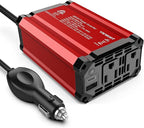 400W Car Power Inverter: vansoet DC 12V to AC 110V Inverter Converter, USB C PD 30W and USB-A QC 18W Port - Dual AC Plug Adapter Outlet Inverter for Vehicles, Laptop, Phones, Camera